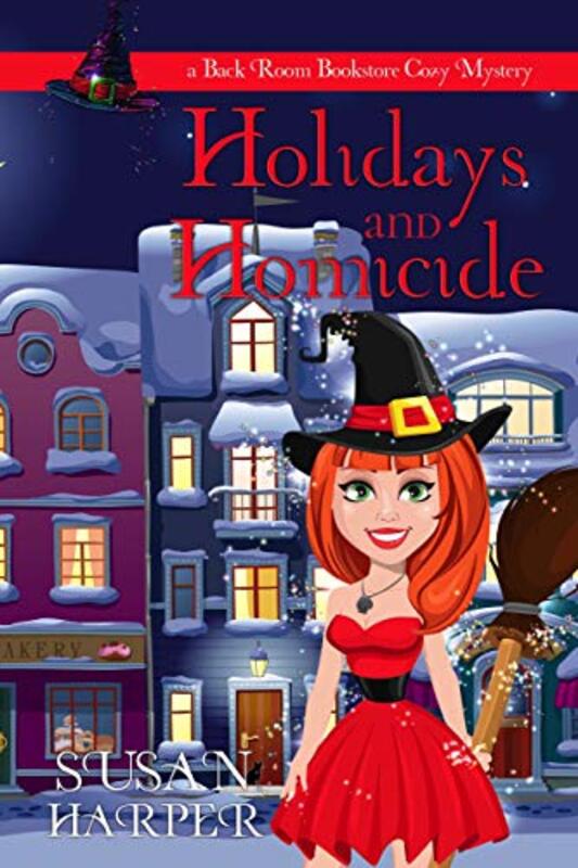 Book cover for "Holidays and Homicide" by Susan Harper