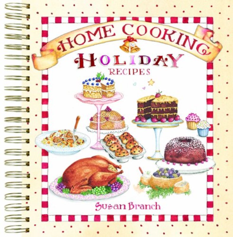 Book cover for "Home Cooking Holiday Recipes Keepsake Collection" by Susan Branch