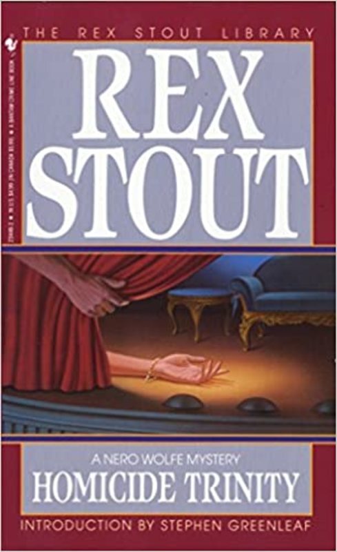 Book cover for "Homicide Trinity" by Rex Stout