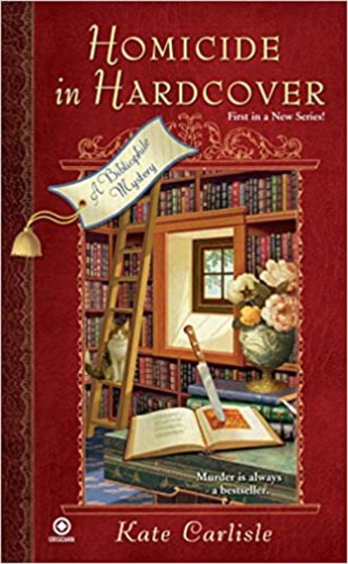 Book cover for "Homicide in Hardcover" by Kate Carlisle
