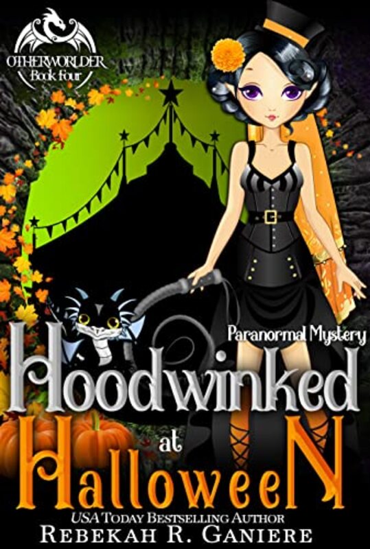 Book cover for "Hoodwinked at Halloween" by Rebekah R Ganiere