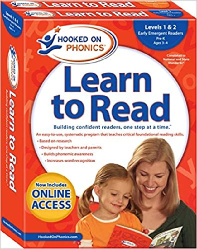 Book cover for "Hooked on Phonics Learn to Read" by Hooked on Phonics