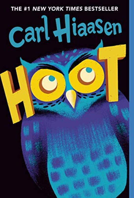 Book cover for "Hoot" by Carl Hiaasen