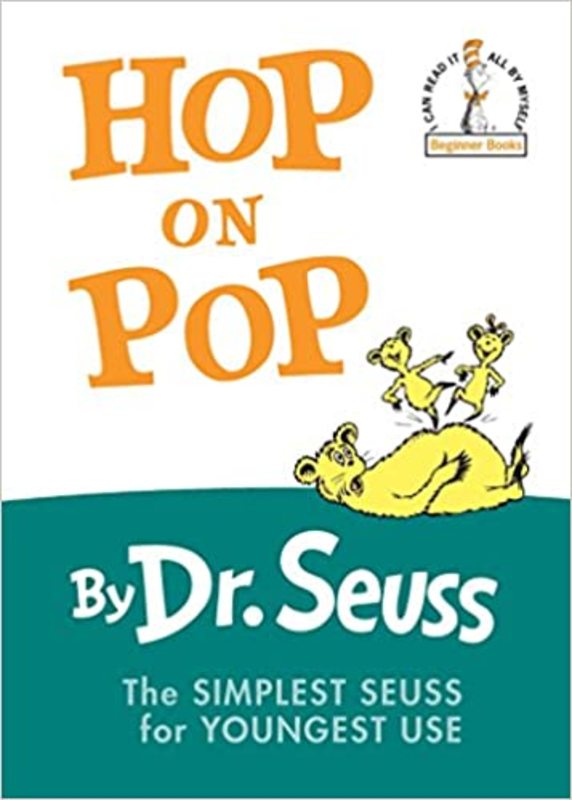 Book cover for "Hop on Pop" by Dr. Seuss