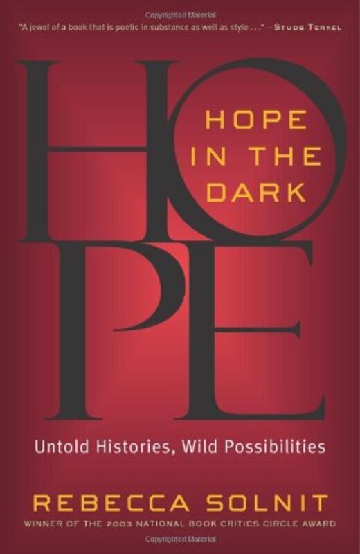 Book cover for "Hope in the Dark" by Rebecca Solnit