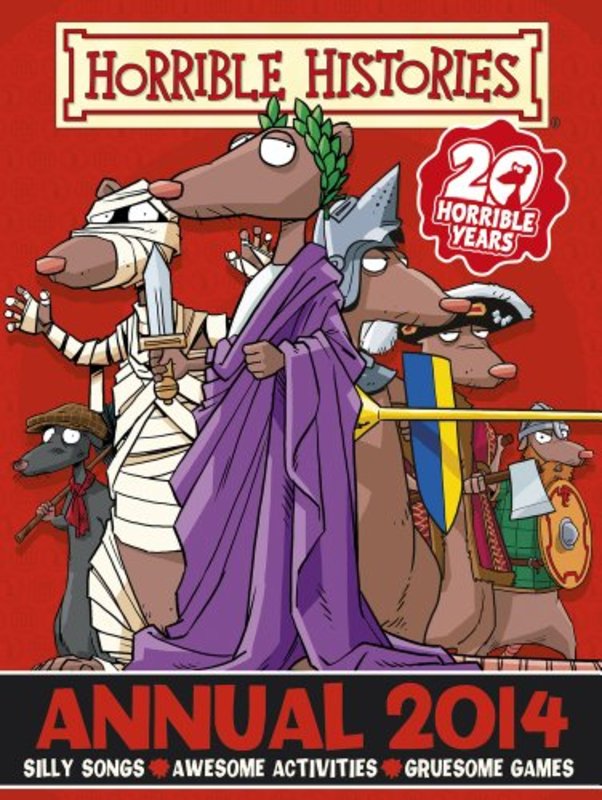 Book cover for "Horrible Histories Annual 2014" by Terry Deary