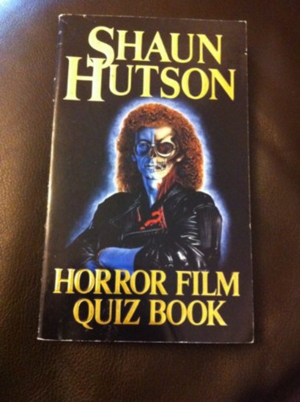 Book cover for "Horror Film Quiz Book" by Shaun Hutson