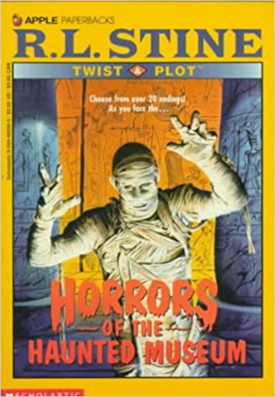 Book cover for "Horrors of the Haunted Museum" by R.L. Stine