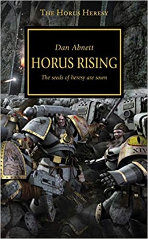 Book cover for "Horus Rising" by Dan Abnett