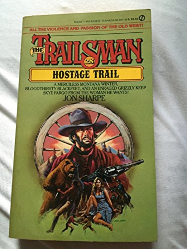 Book cover for "Hostage Trail" by Jon Sharpe