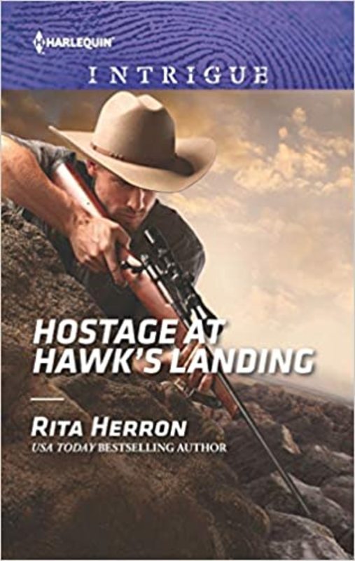 Book cover for "Hostage at Hawk's Landing" by Rita Herron