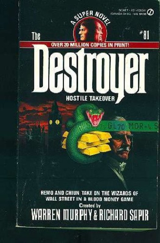 Book cover for "Hostile Takeover" by Warren Murphy