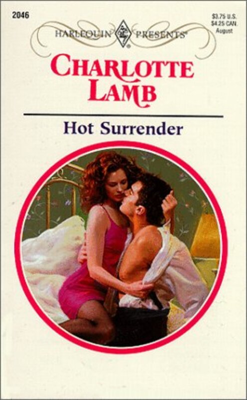 Book cover for "Hot Surrender" by Charlotte Lamb