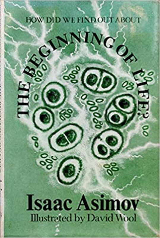 Book cover for "How Did We Find Out About the Beginning of Life?" by Isaac Asimov