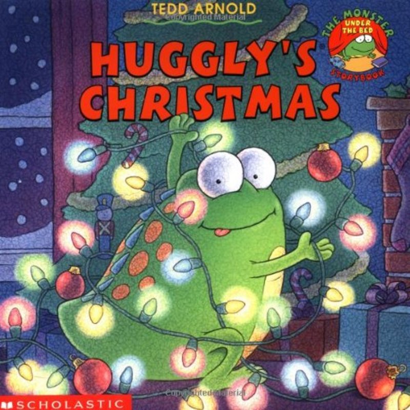 Book cover for "Huggly's Christmas" by Tedd Arnold