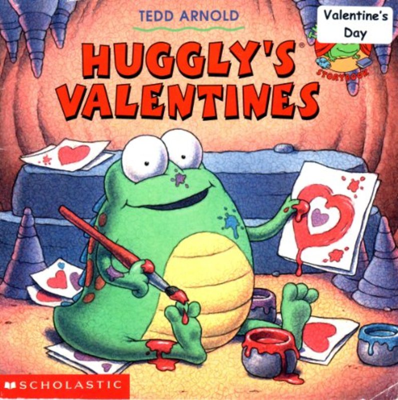 Book cover for "Huggly's Valentines" by Tedd Arnold