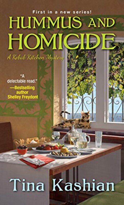 Book cover for "Hummus and Homicide" by Tina Kashian