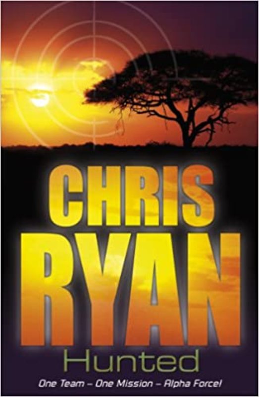 Book cover for "Hunted" by Chris Ryan