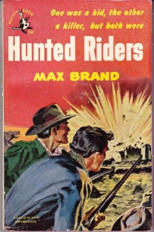 Book cover for "Hunted Riders" by Max Brand