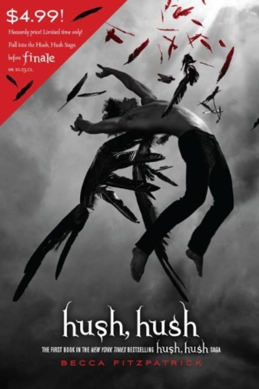 Book cover for "Hush, Hush" by Becca Fitzpatrick