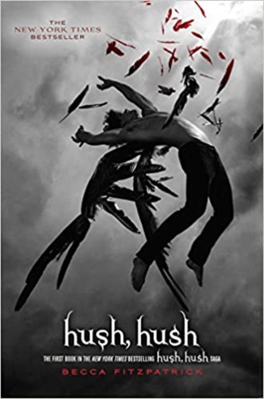 Book cover for "Hush, Hush" by Becca Fitzpatrick