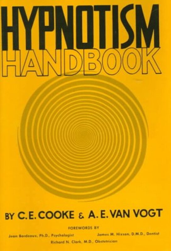 Book cover for "Hypnotism Handbook" by AE van Vogt