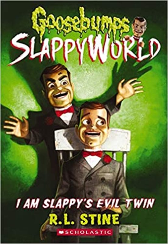 Book cover for "I Am Slappy's Evil Twin" by R.L. Stine