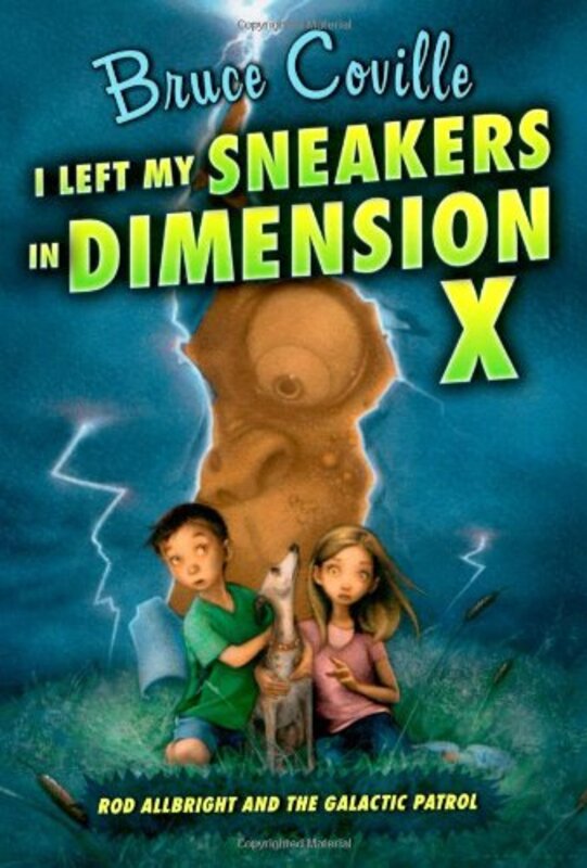 Book cover for "I Left My Sneakers in Dimension X" by Bruce Coville