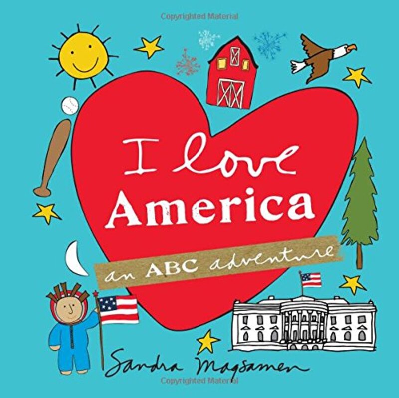 Book cover for "I Love America" by Sandra Magsamen