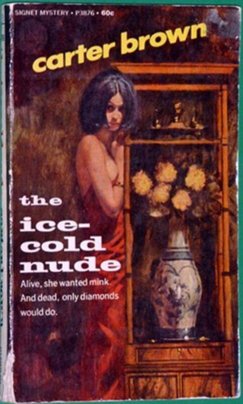 Book cover for "Ice Cold Nude" by Carter Brown
