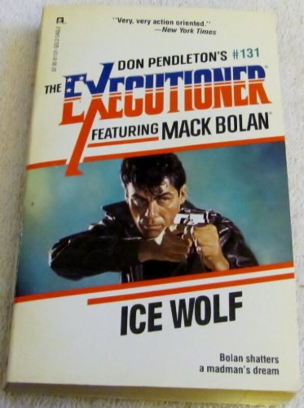 Book cover for "Ice Wolf" by Don Pendleton