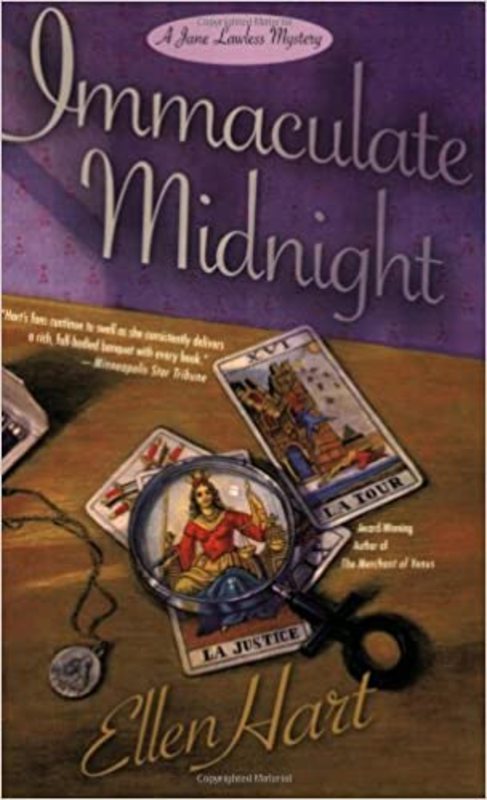 Book cover for "Immaculate Midnight" by Ellen Hart
