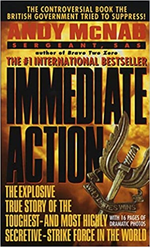 Book cover for "Immediate Action" by Andy McNab