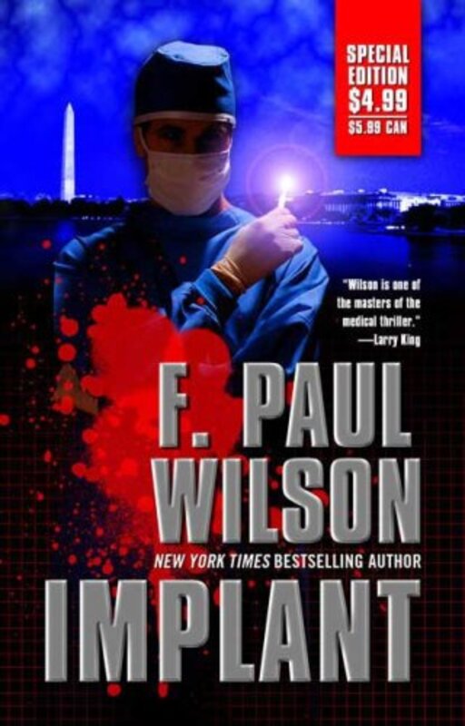 Book cover for "Implant" by F Paul Wilson
