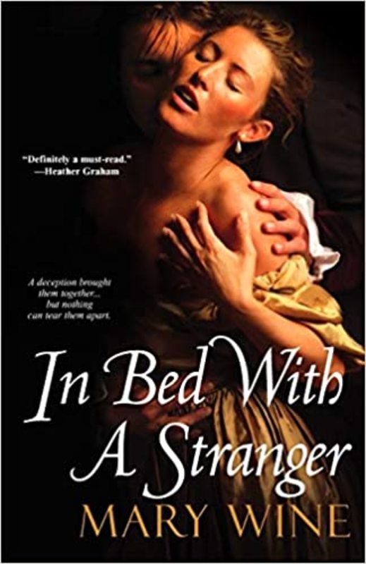 Book cover for "In Bed with a Stranger" by Mary Wine