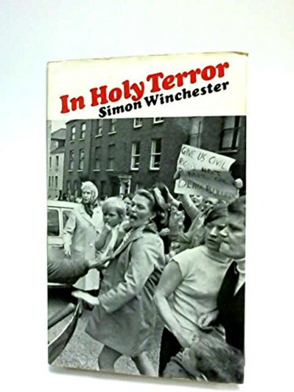 Book cover for "In Holy Terror" by Simon Winchester