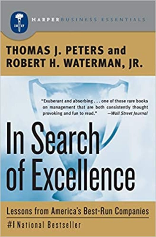 Book cover for "In Search of Excellence"