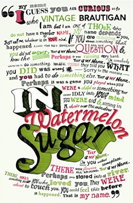 Book cover for "In Watermelon Sugar" by Richard Brautigan