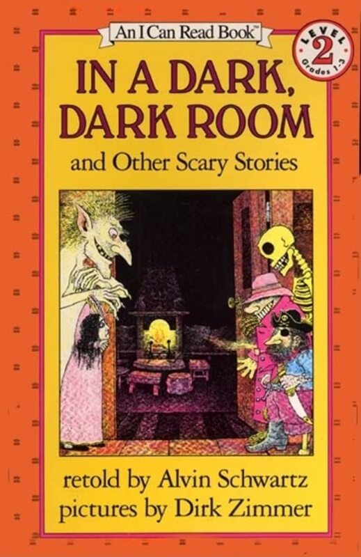 Book cover for "In a Dark, Dark Room and Other Scary Stories" by Alvin Schwartz