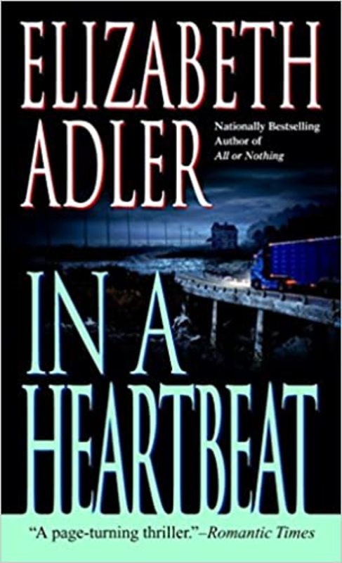 Book cover for "In a Heartbeat" by Elizabeth Adler