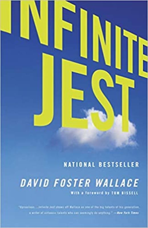 Book cover for "Infinite Jest" by David Foster Wallace