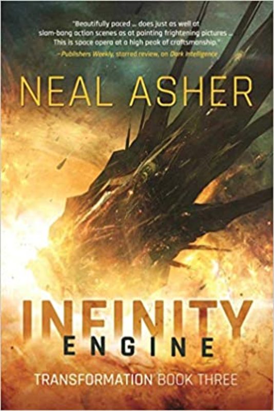 Book cover for "Infinity Engine" by Neal Asher