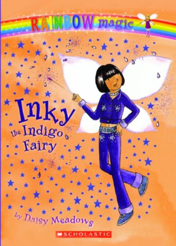 Book cover for "Inky the Indigo Fairy" by Daisy Meadows