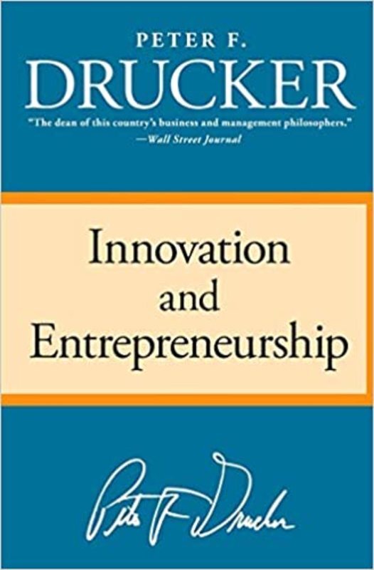 Book cover for "Innovation and Entrepreneurship" by Peter F. Drucker