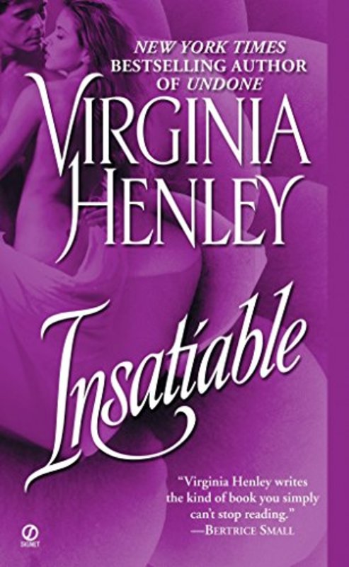 Book cover for "Insatiable" by Virginia Henley