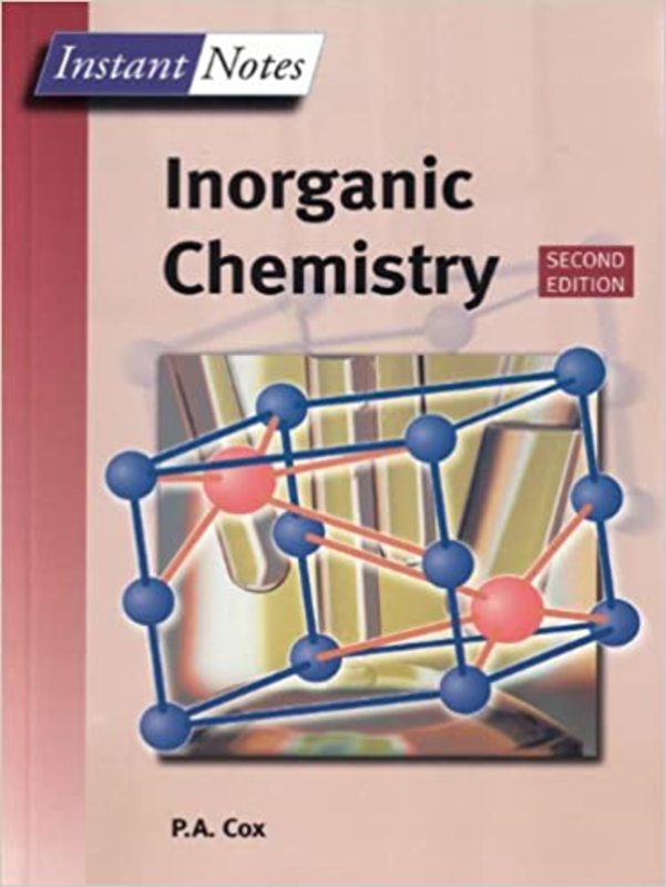 Book cover for "Instant Notes in Inorganic Chemistry" by Tony Cox