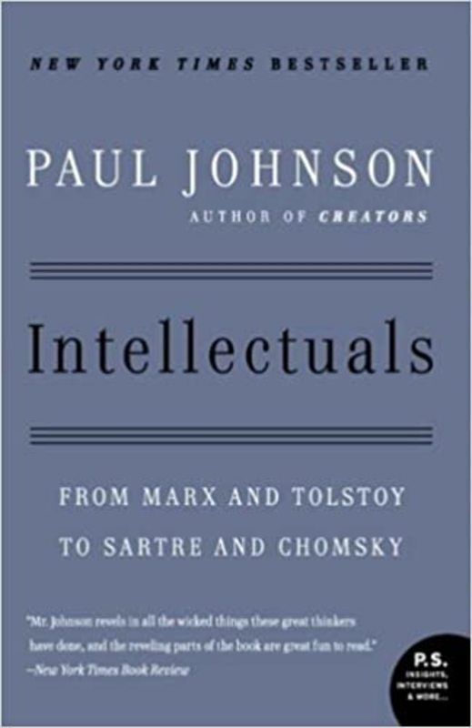 Book cover for "Intellectuals" by Paul Johnson