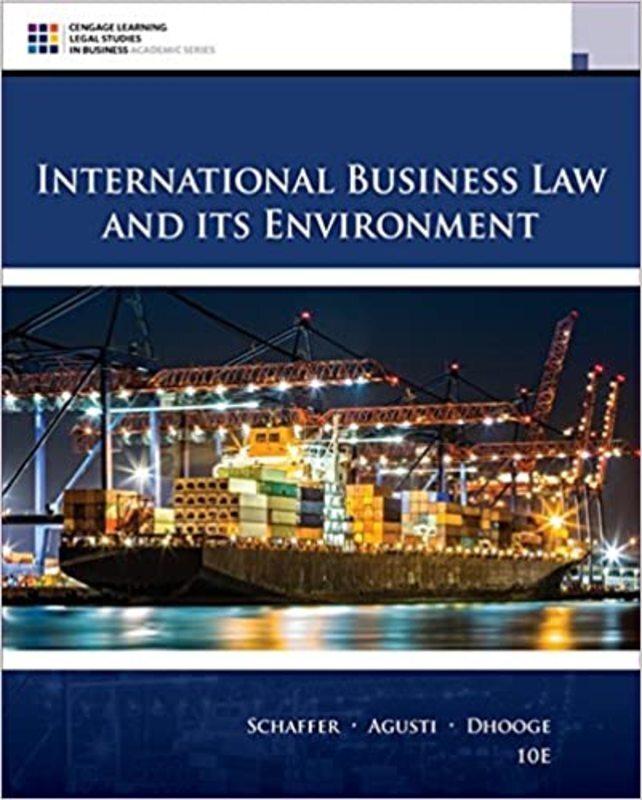 Book cover for "International Business Law and Its Environment" by Richard Schaffer