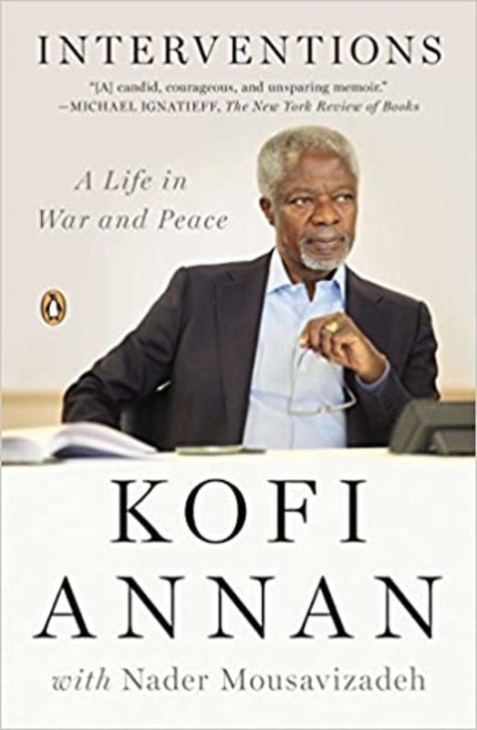 Book cover for "Interventions" by Kofi Annan