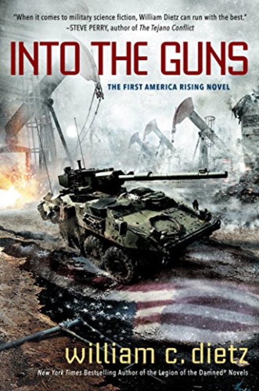 Book cover for "Into the Guns" by William C Dietz